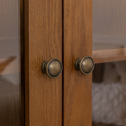 Tall Freestanding Wood Display Cabinet - Ashwell Range