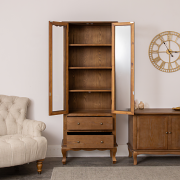 Tall Freestanding Wood Display Cabinet - Ashwell Range