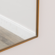 Antique Gold Metal Framed Wall Mirror - 50cm x 65cm