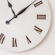 Large Metal White & Black Detailed Wall Clock - 60cm x 60cm