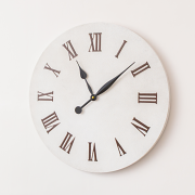 Large Metal White & Black Detailed Wall Clock - 60cm x 60cm