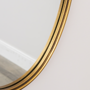 Gold Oval Metal Framed Wall Mirror - 60cm x 40cm