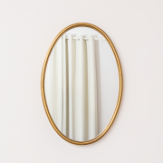 Gold Oval Metal Framed Wall Mirror - 60cm x 40cm