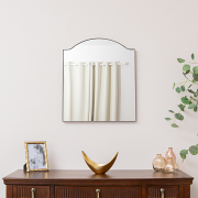 Matte Black Metal Framed Wall Mirror - 50cm x 65cm