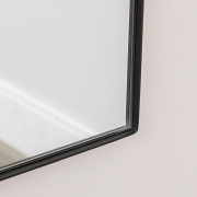 Matte Black Metal Framed Wall Mirror - 50cm x 65cm