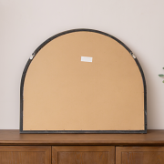Dark Wood Framed Arched Wall & Mantle Mirror - 90cm x 75cm