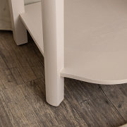 Reeded One Drawer Bedside Table - Willow Taupe Grey Range