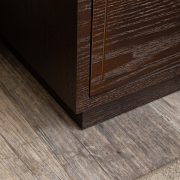 Dark Wood 2 Drawer Bedside Table - Kingsley Range