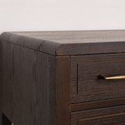 Dark Wood 4 Drawer Dressing Table - Kingsley Range