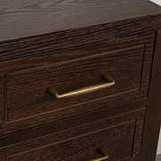 Dark Wood 4 Drawer Dressing Table - Kingsley Range