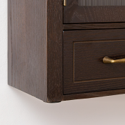 Dark Wood Arched Wall Mounted Cabinet - Kingsley Range