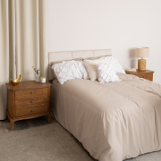 Pair of Dark Wood 3 Drawer Extra Wide Bedside Tables - Ashwell Range