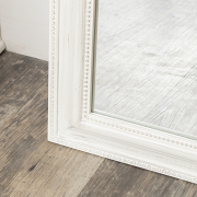 Full Length Distressed White Leaner & Wall Mirror - 47cm x 142cm