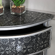 Monique Range - Silver Corner Cabinet