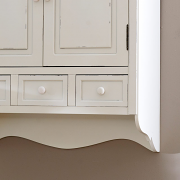 Lyon Range - Cream Wall Mounted Cupboard With Drawers