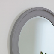 Large Round Vintage Grey Wall Mirror 80cm x 80cm
