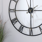 Extra Large Antique Brass Skeleton Clock