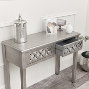 Silver Mirrored Console Table / Dressing Table - Sabrina Silver Range