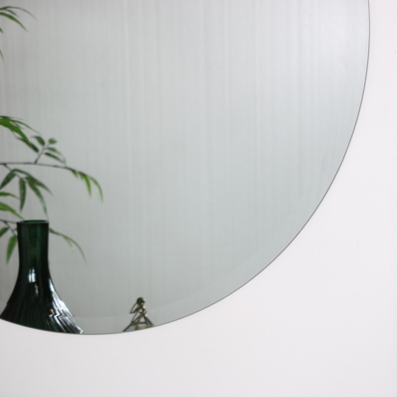 Large Round Frameless Mirror 70cm X, Large Round Unframed Mirror