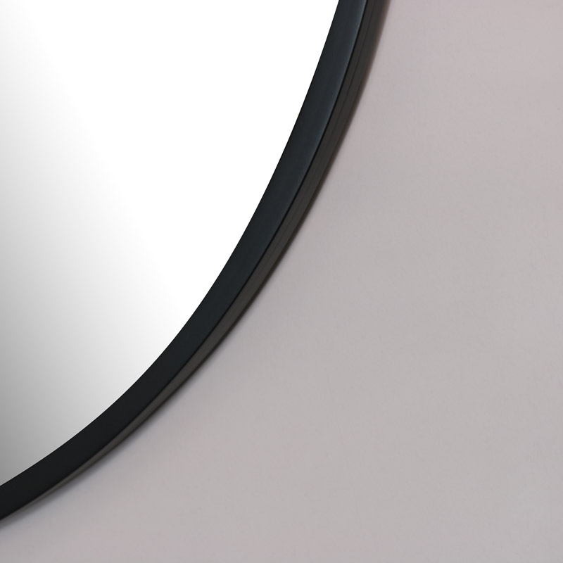 Round Black Wall Mirror 80cm X, Black Framed Round Mirror 80cm