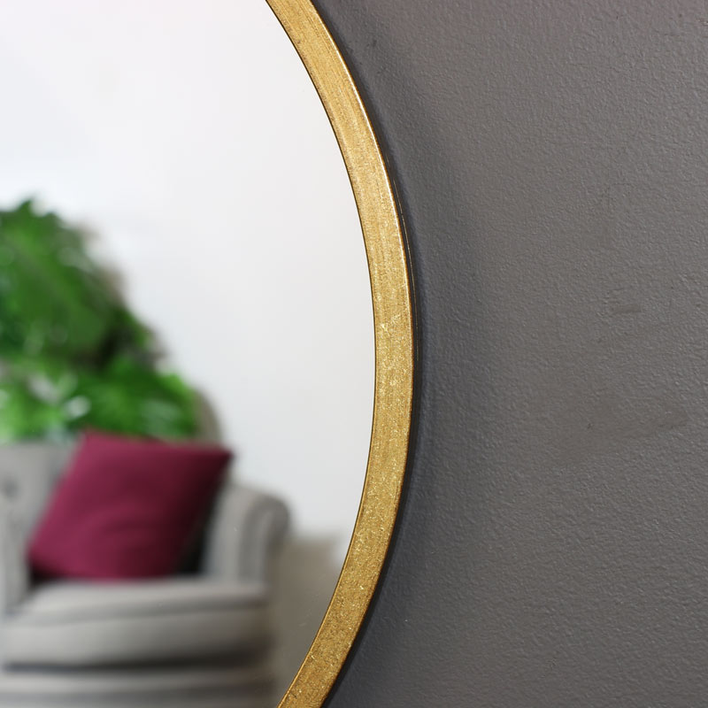 Large Round Gold Wall Mirror 50cm X, Large Round Gold Wall Mirror Uk