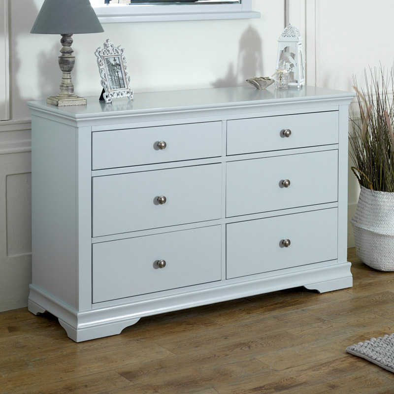 Large Grey Chest Of Drawers Newbury Grey Range Flora Furniture