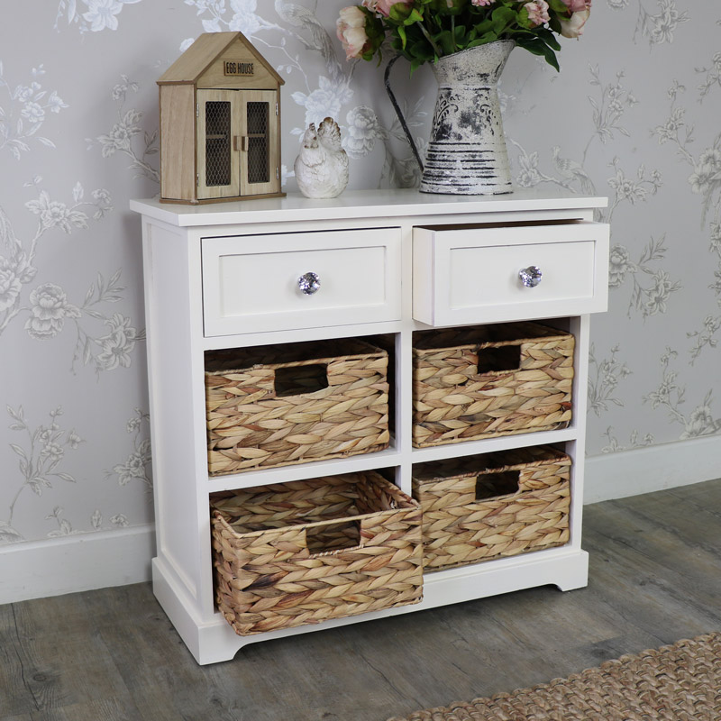 Cream Wood Wicker 6 Drawer Basket Storage Unit Hereford Crystal Cream Wicker 6 Drawer Storage Unit Hereford Crystal Range
