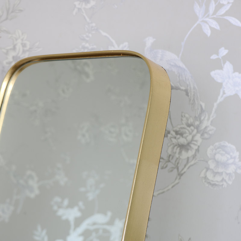 Tall Gold Full Length Freestanding, Gold Metal Cheval Mirror