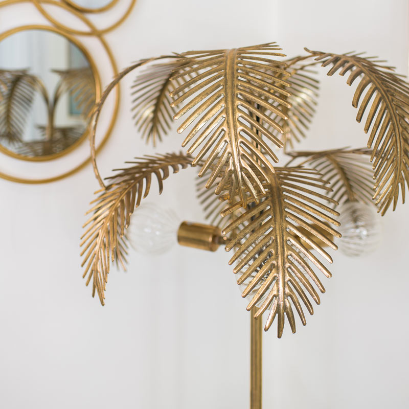 Large Gold Palm Tree Floor Lamp Flora Furniture Large Gold Palm Tree Floor Lamp Flora, Palm Floor Lamp Uk