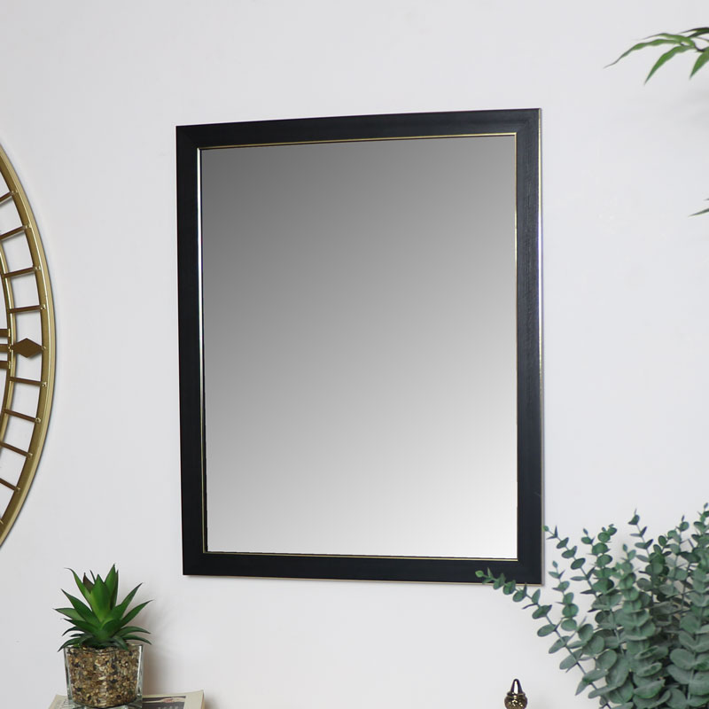 Black & Gold Rectangle Wall Mirror Black & Gold Rectangle Wall Mirror