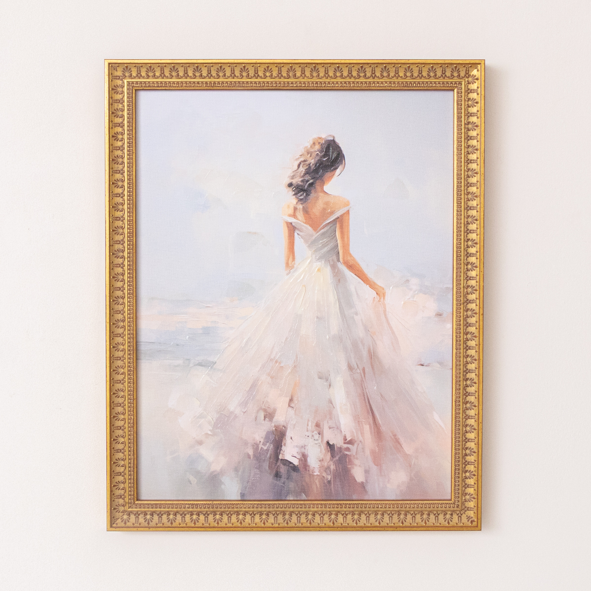 Large Vintage Princess Gold Framed Wall Print - 40cm x 50cm