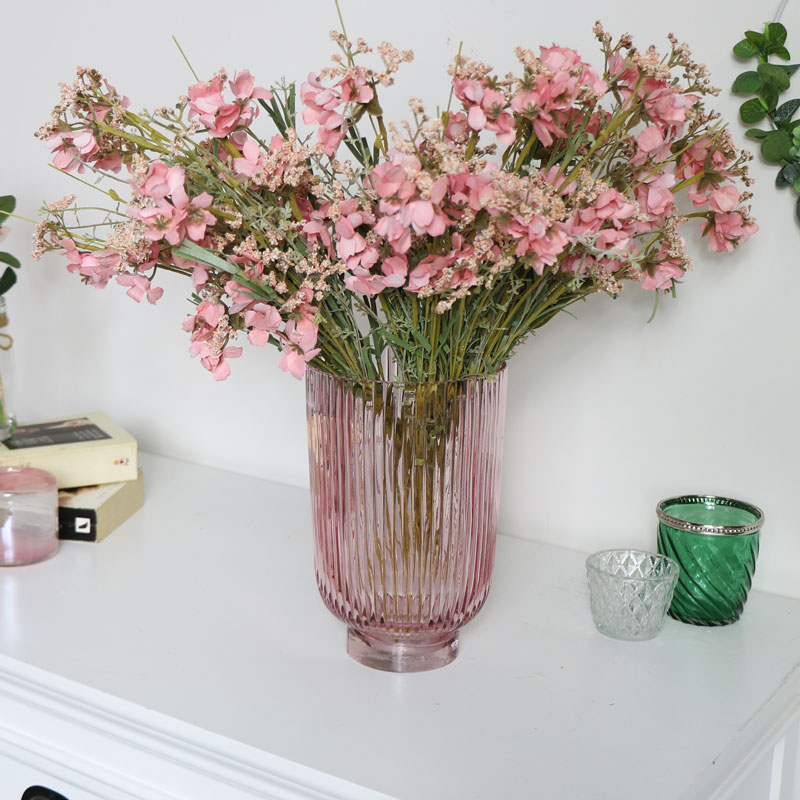 Pink Hurricane Glass Vase Pink Hurricane Glass Vase