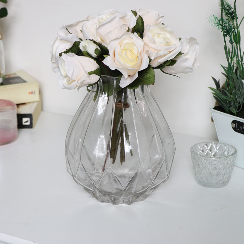 Clear Cut Glass Vase Clear Cut Glass Vase