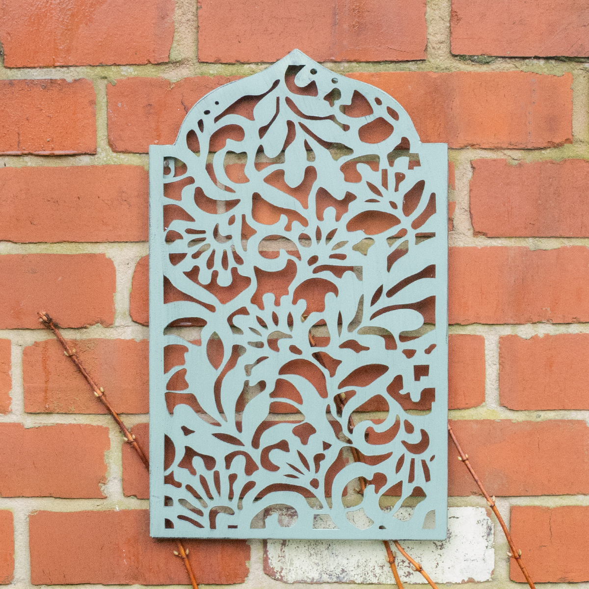 Sage Green Garden Wall Art Plaque - 30cm x 81cm