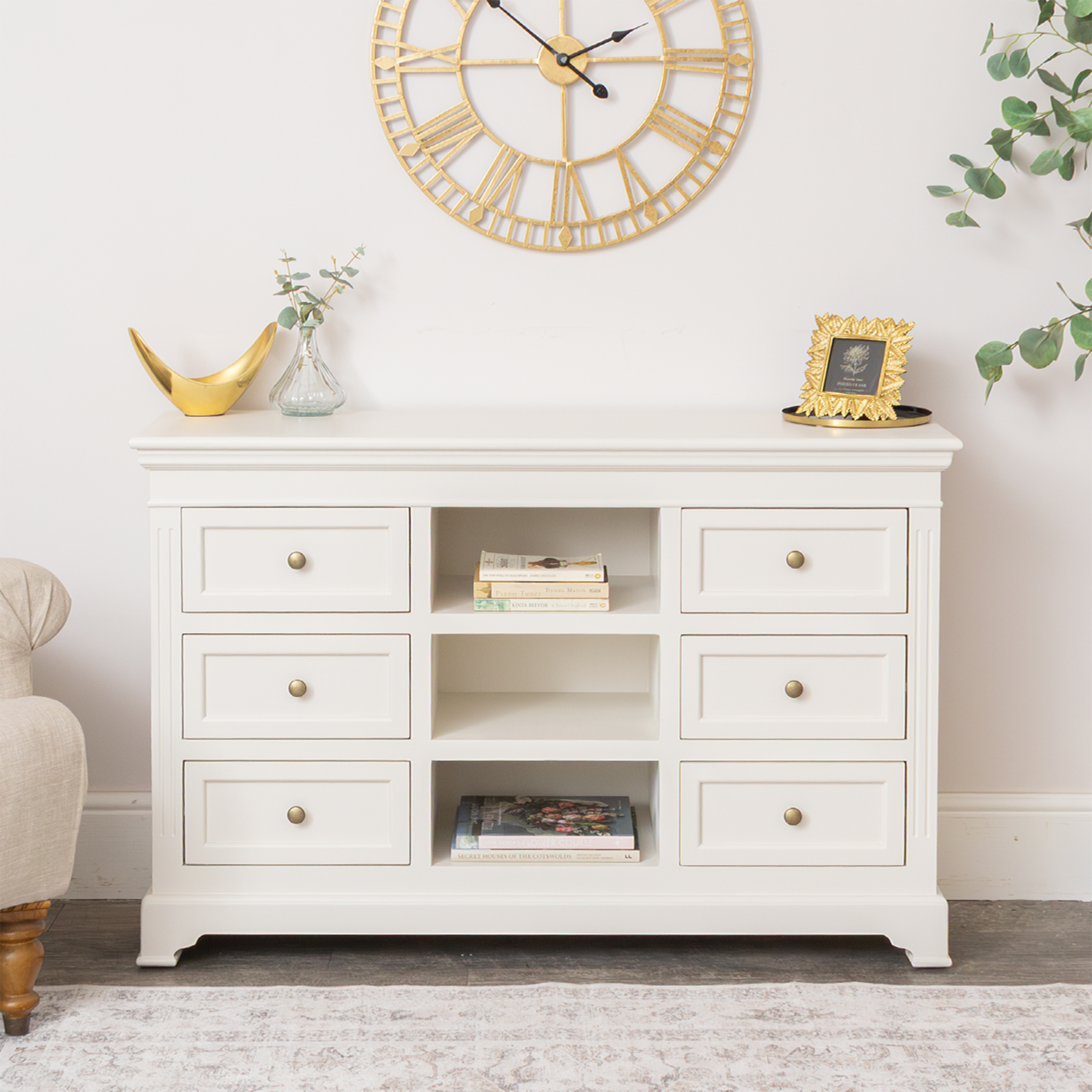 Large Ivory Wooden Sideboard Cabinet - Daventry Ivory Range