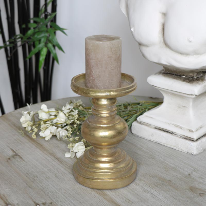 Antique Gold Candle Stand Antique Gold Candle Stand