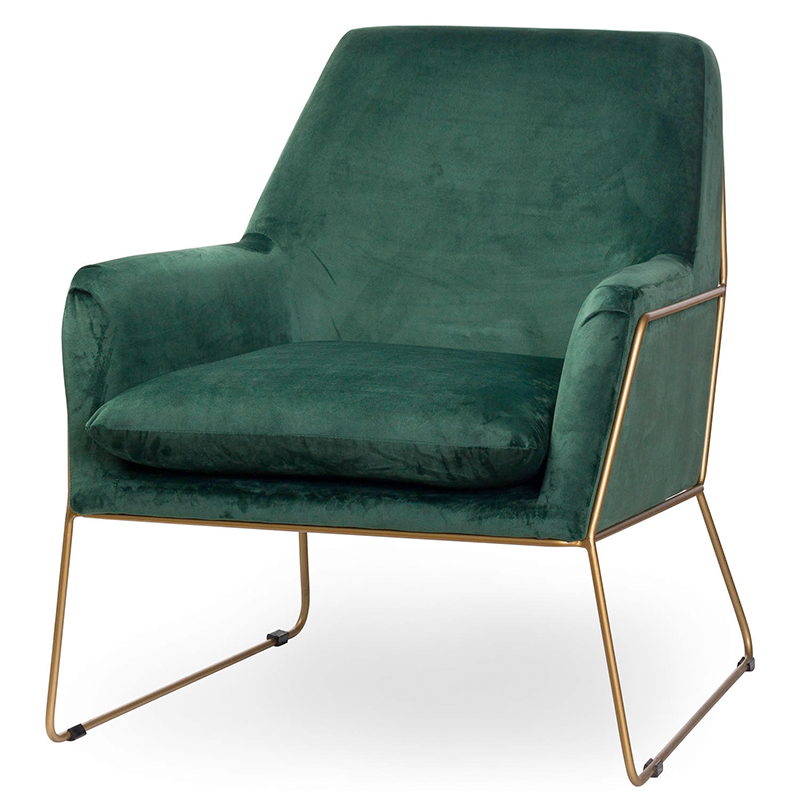 Emerald Green & Gold Velvet Chair Emerald Green & Gold Velvet Chair