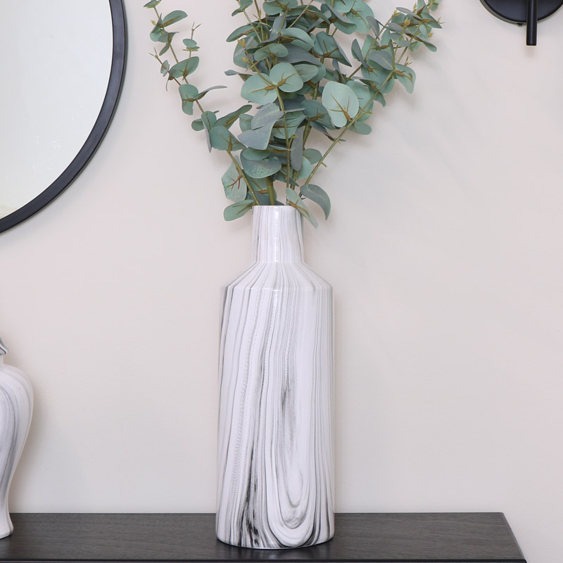 Tall Grey & White Marble Vase Tall Grey & White Marble Vase