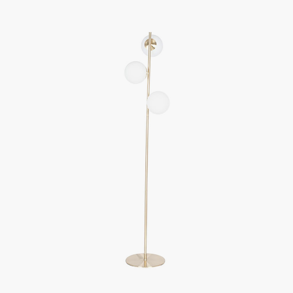 White Orb & Gold Metal Floor Lamp White Orb & Gold Metal Floor Lamp