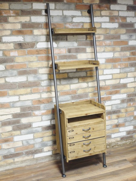Tall Ladder Style Shelving Unit With Drawers And Pull Out Table Tall Ladder Style Shelving Unit With Drawers And Pull Out Table