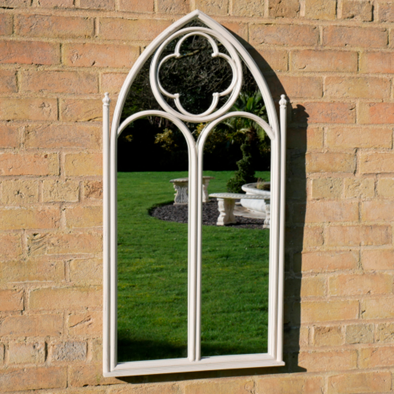 White Arch Gothic Window Mirror 54cm x 103cm White Arch Gothic Window Mirror 54cm x 103cm