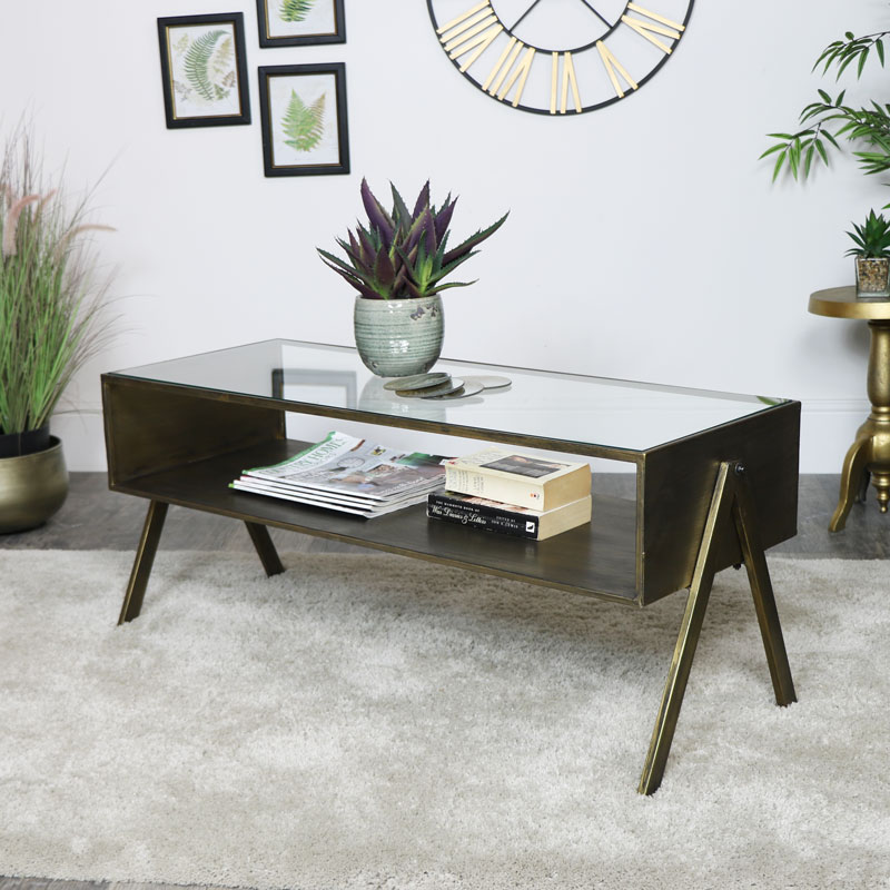 Industrial Metal & Glass Coffee Table/ Tv Cabinet Industrial Metal & Glass Coffee Table/ Tv Cabinet