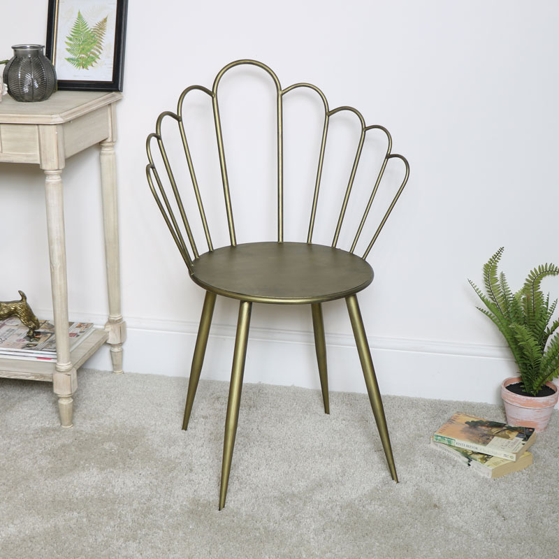 Gold Metal Shell Chair Gold Metal Shell Chair