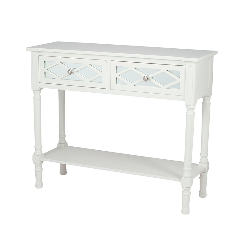 Slim White Mirrored Console Table Slim White Mirrored Console Table