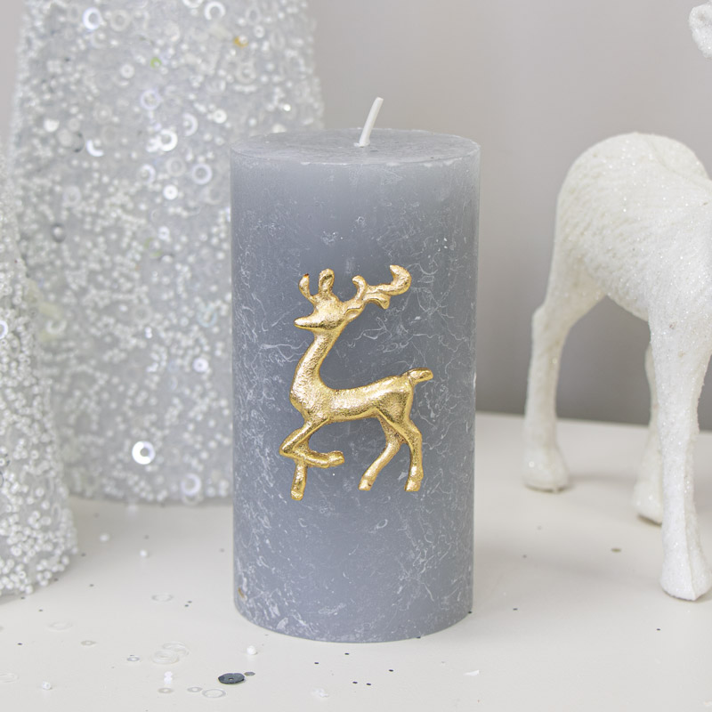 Gold Reindeer Candle Pin Gold Reindeer Candle Pin