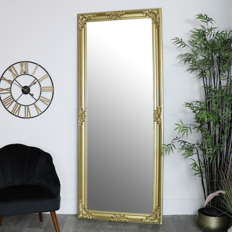 Extra, Extra Large Ornate Gold Full Length Wall/Floor Mirror 85cm x 210cm