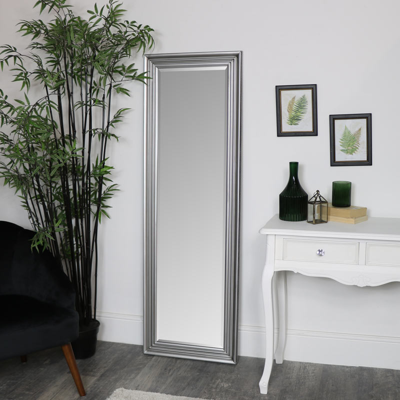 Tall Silver Full Length Mirror 52 x 160cm Tall Silver Full Length Mirror 52 x 160cm