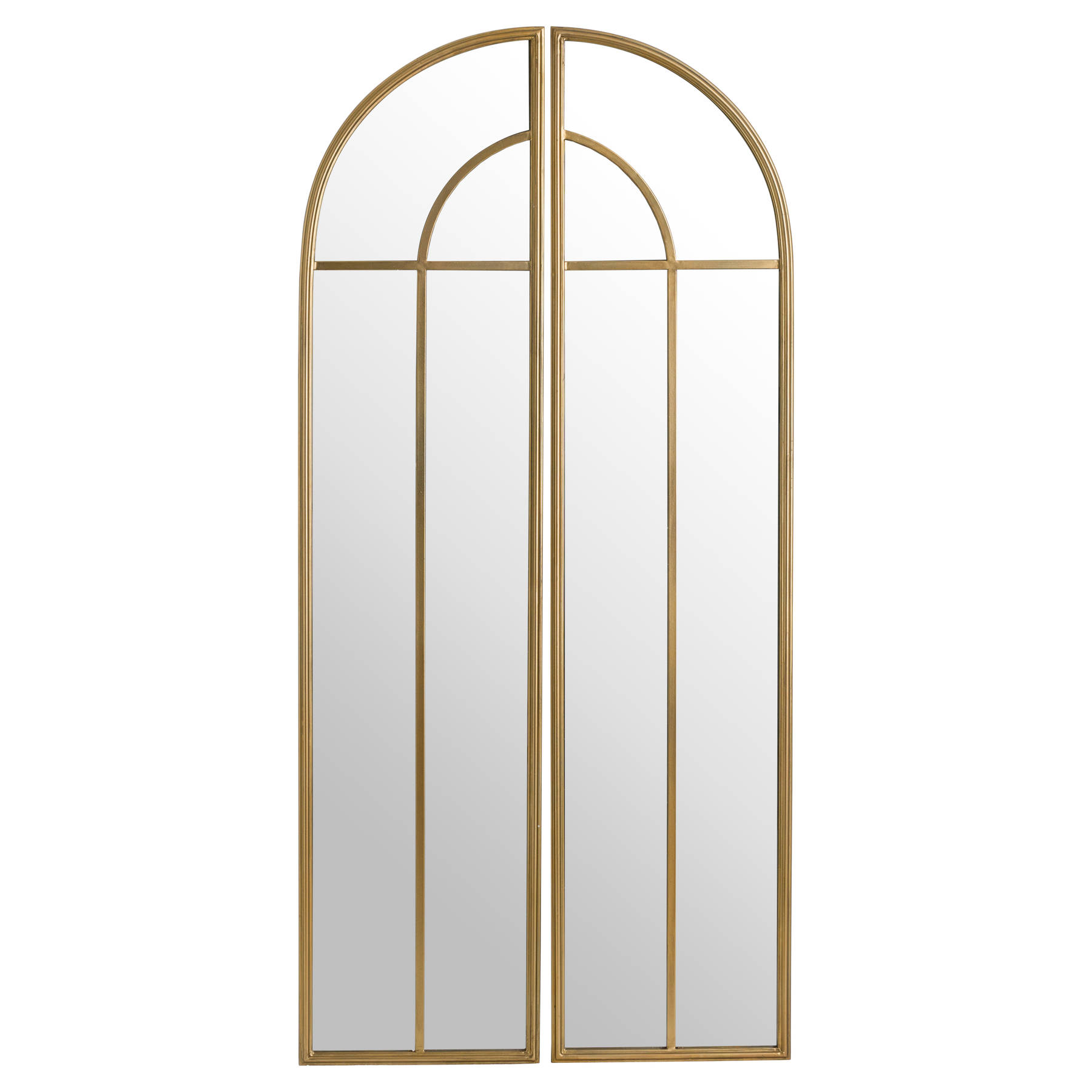 Gold Arched Window Mirrors 70cm x 150cm Gold Arched Window Mirrors 70cm x 150cm