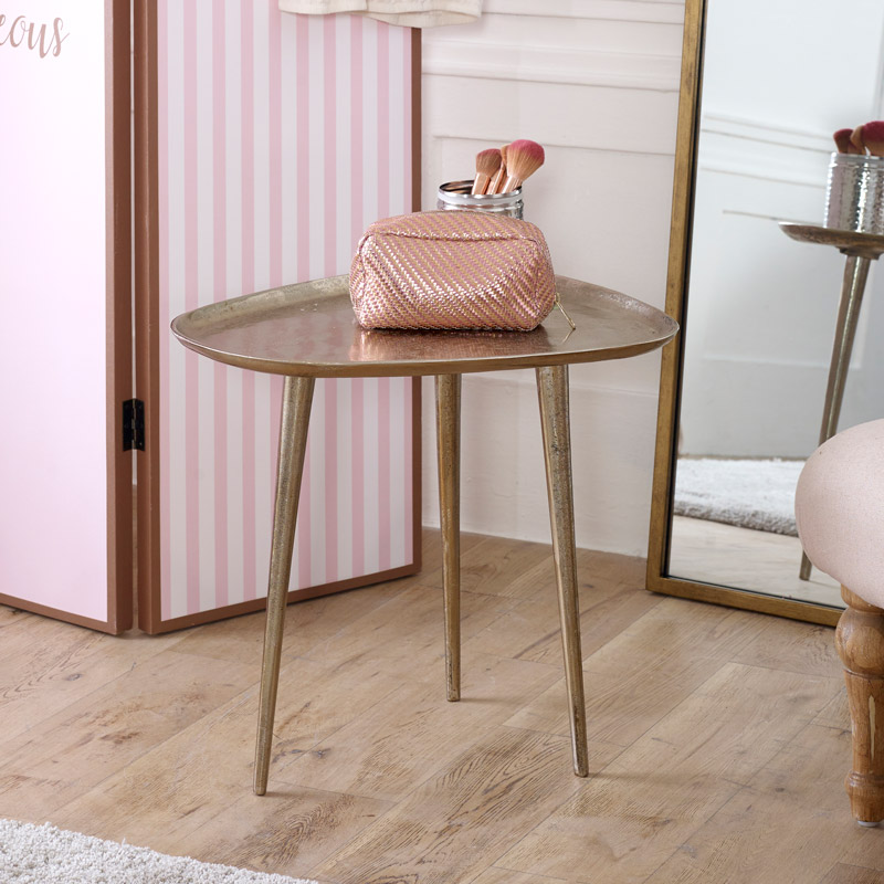 Brass Metal Tripod Side Table Brass Metal Tripod Side Table
