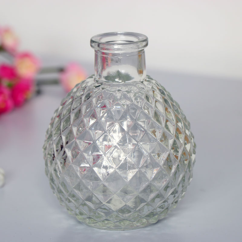 Decorative Clear Glass Bottle Vase Decorative Clear Glass Bottle Vase